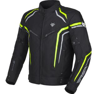 Blouson moto RSA Compact 2 noir-gris-jaune fluo