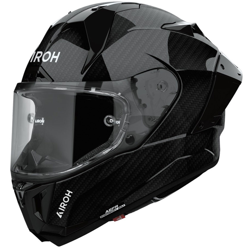 Casque moto intégral Airoh GP800 Carbon noir brillant