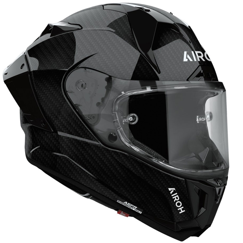 Casque moto intégral Airoh GP800 Carbon noir brillant