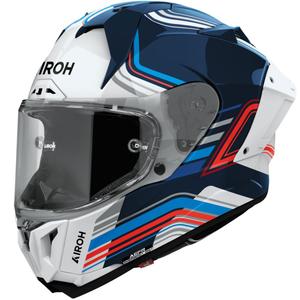 Casque moto intégral Airoh GP800 Hurricane bleu brillant-blanc