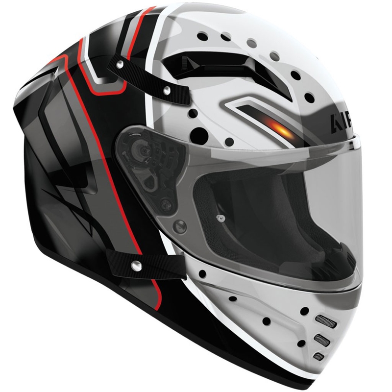 Casque moto intégral Airoh CONNOR Masker gris-noir brillant