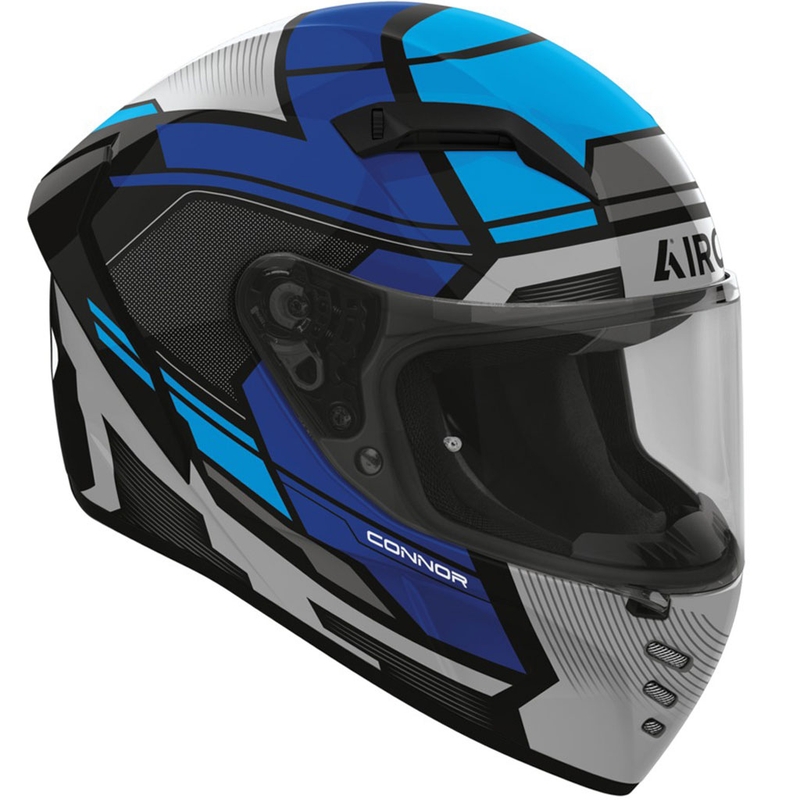 Casque moto intégral Airoh CONNOR Ego bleu brillant