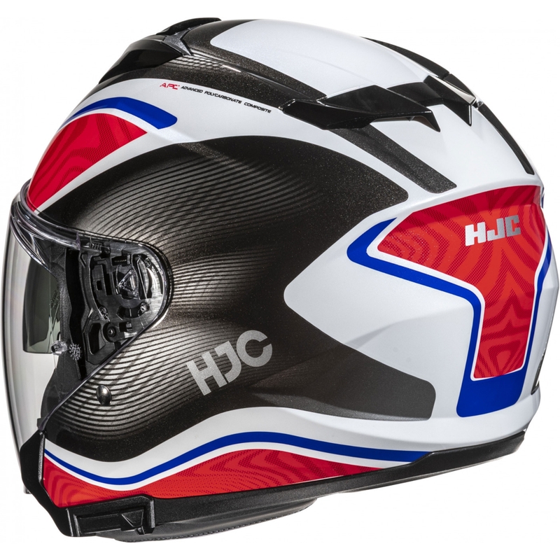 Casque moto jet HJC i31 Depe MC21 noir-blanc-rouge-bleu