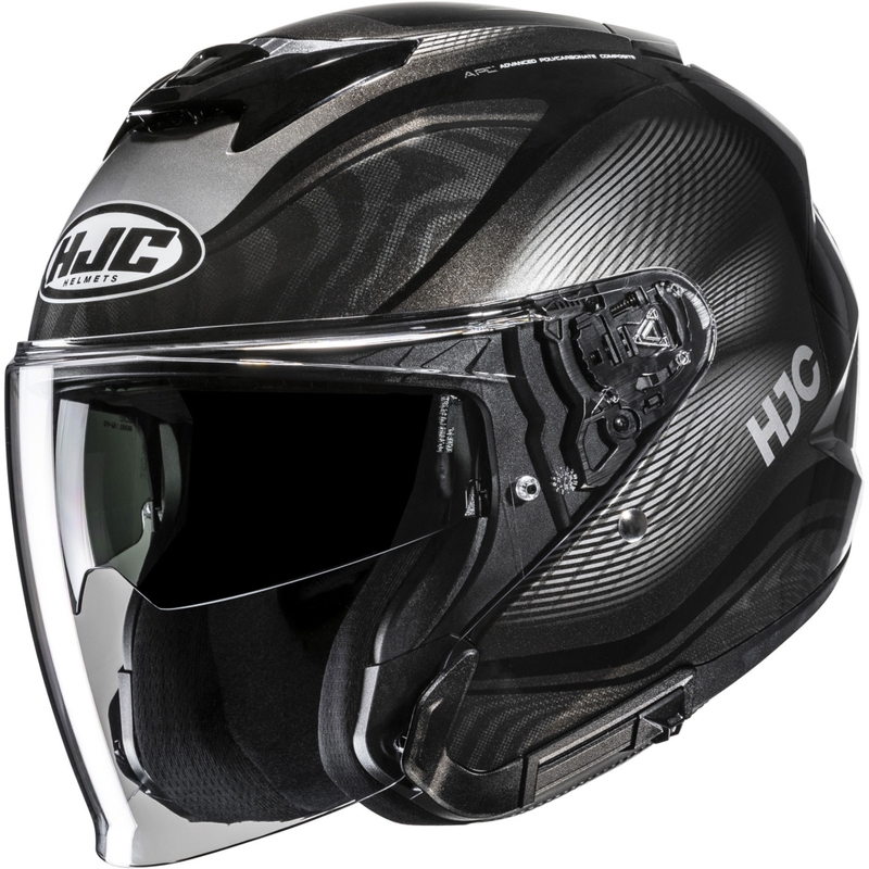 Casque moto ouvert HJC i40N Vision MC5 noir-blanc