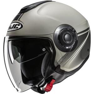 Casque moto jet HJC i40N Vision MC5SF gris-noir