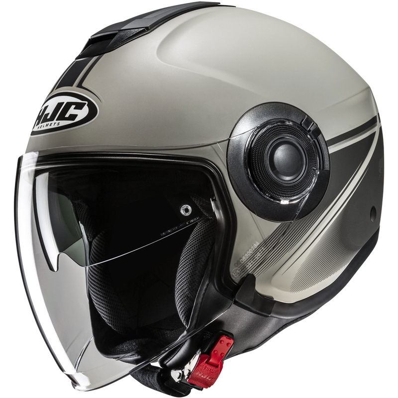 Casque moto jet HJC i40N Vision MC5SF gris-noir
