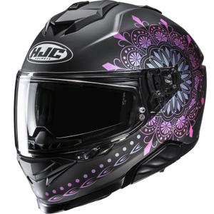 Casque moto intégral HJC i71 Niel MC28SF noir-rose