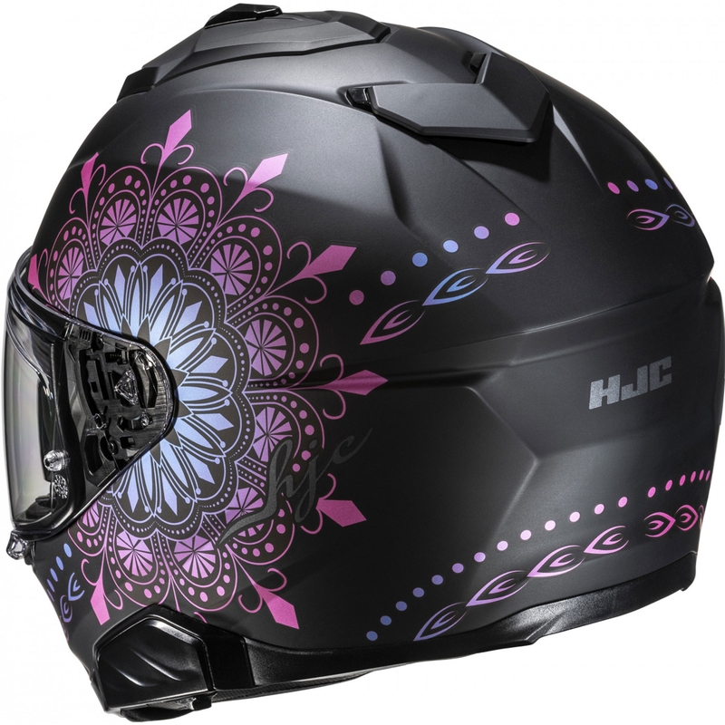 Casque moto intégral HJC i71 Niel MC28SF noir-rose