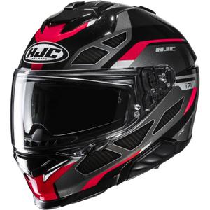 Casque moto intégral HJC i71 Zest MC1 noir-rouge