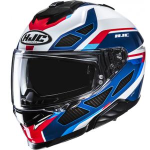 Casque moto intégral HJC i71 Zest MC21 bleu-blanc-rouge