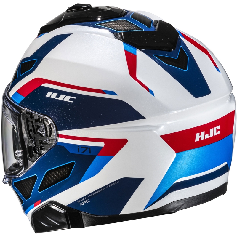 Casque moto intégral HJC i71 Zest MC21 bleu-blanc-rouge