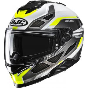 Casque moto intégral HJC i71 Zest MC3H noir-blanc-jaune fluo