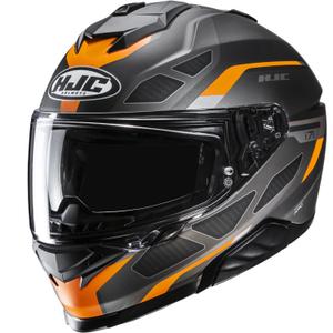 Casque moto intégral HJC i71 Zest MC7SF gris-noir-orange