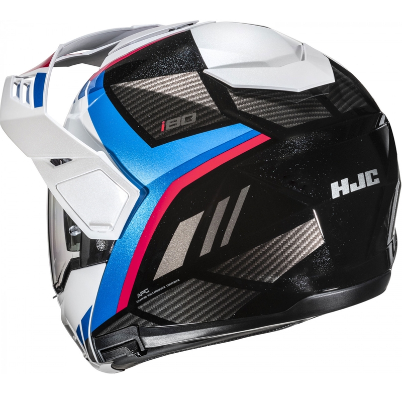 Casque moto modulable HJC i80 Imes MC21 noir-blanc-bleu-rouge