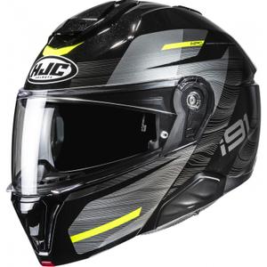 Casque moto modulable HJC i91 Dusk MC3H noir-gris-jaune fluo