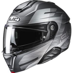 Casque moto modulable HJC i91 Dusk MC5SF noir-gris