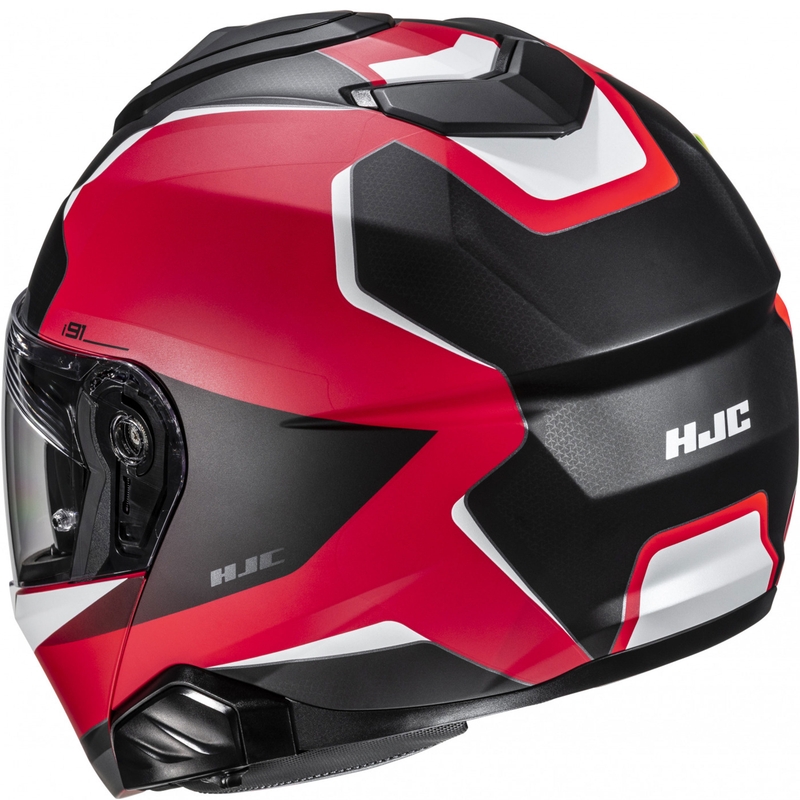 Casque moto modulable HJC i91 Felio MC1SF noir-rouge-blanc
