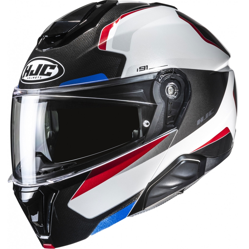 Casque moto modulable HJC i91 Felio MC21 noir-blanc-rouge-bleu