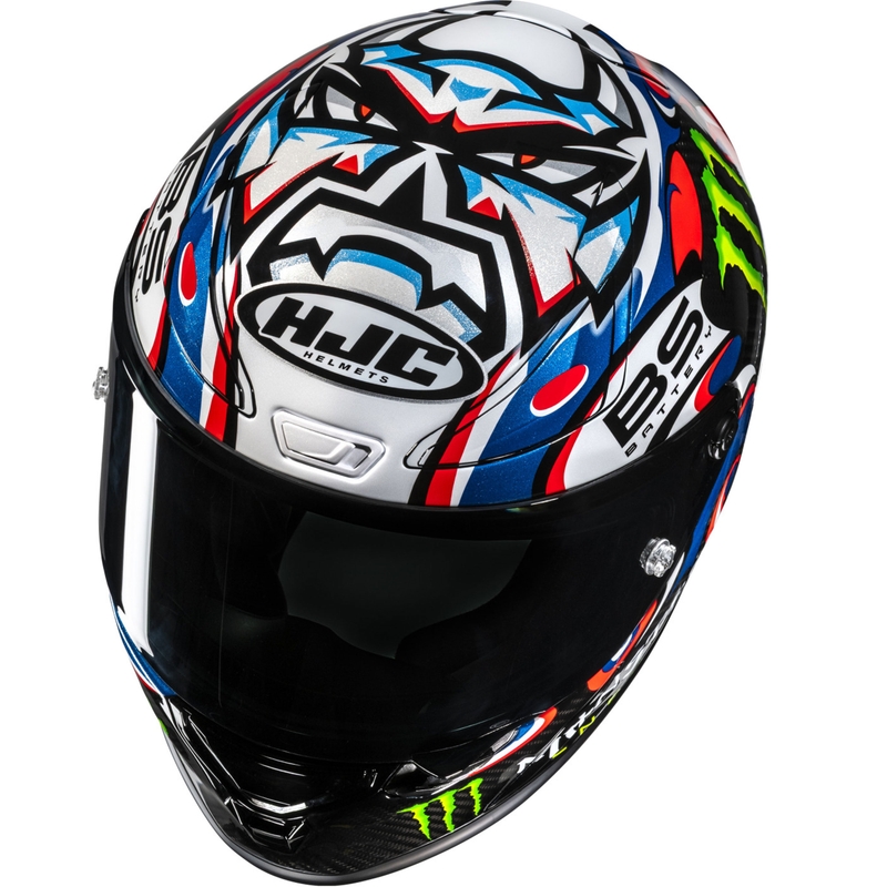 Casque moto intégral HJC RPHA 1 V2 CARBON Quartararo Le Mans III MC25 multicolore