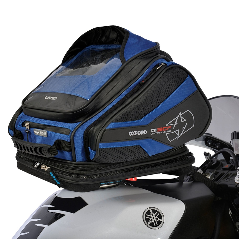 Tankbag na motocykl Oxford Q30R QR černo-modrý
