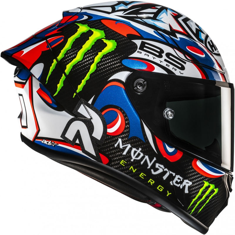 Casque moto intégral HJC RPHA 1 V2 CARBON Quartararo Le Mans III MC25 multicolore