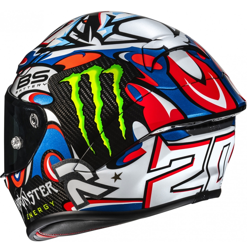 Casque moto intégral HJC RPHA 1 V2 CARBON Quartararo Le Mans III MC25 multicolore