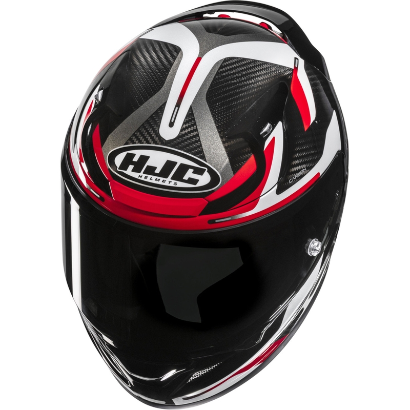 Casque moto intégral HJC RPHA 12 CARBON Xentra MC1 noir-blanc-rouge