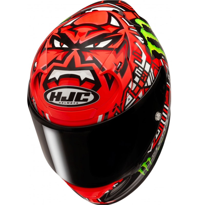 Casque moto intégral HJC RPHA 12 Quartararo Replica II MC1 rouge-noir
