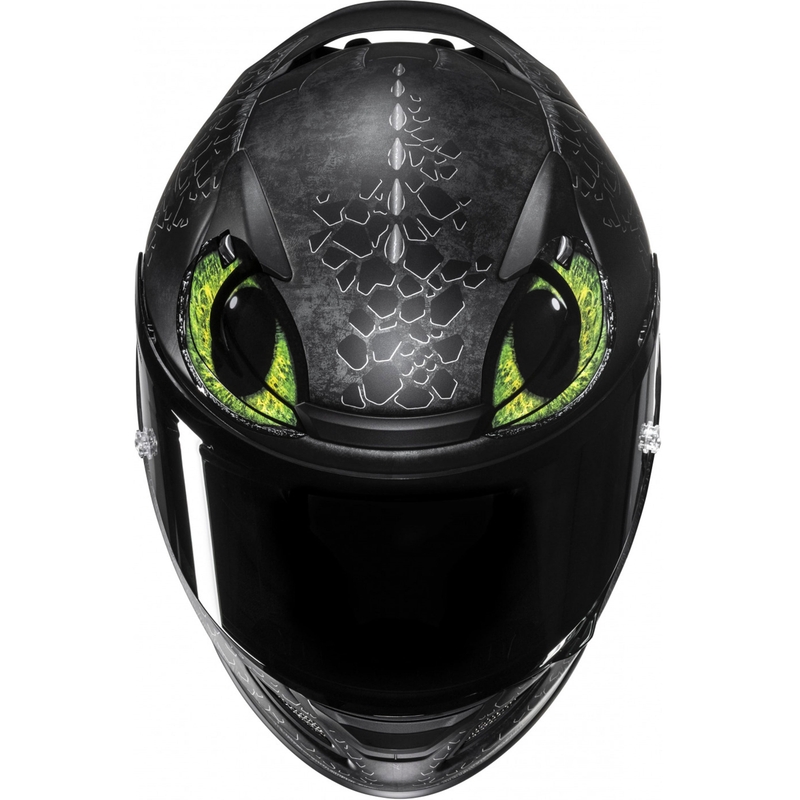 Casque intégral de moto HJC RPHA 12 Toothless II Universal MC4SF noir