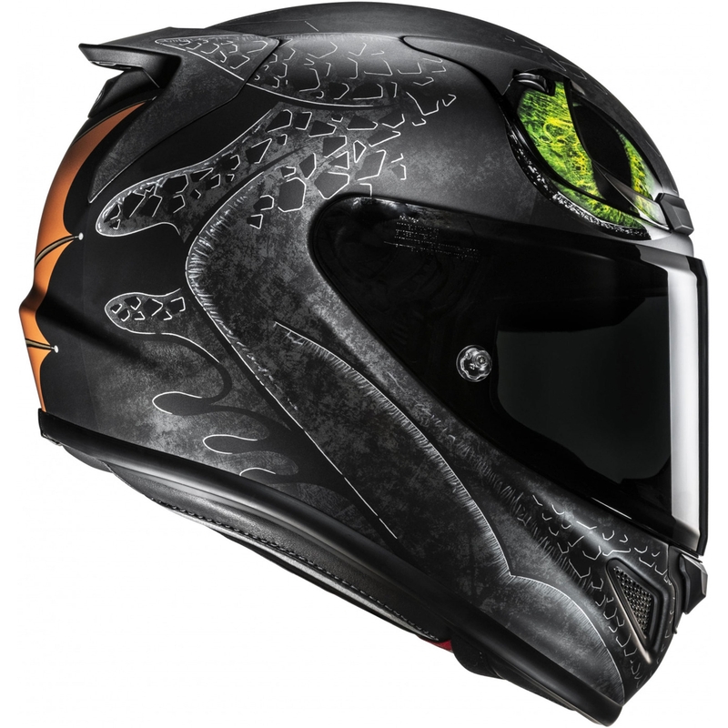Casque intégral de moto HJC RPHA 12 Toothless II Universal MC4SF noir