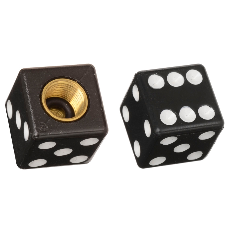 Bouchons de valve noirs Oxford Lucky Dice