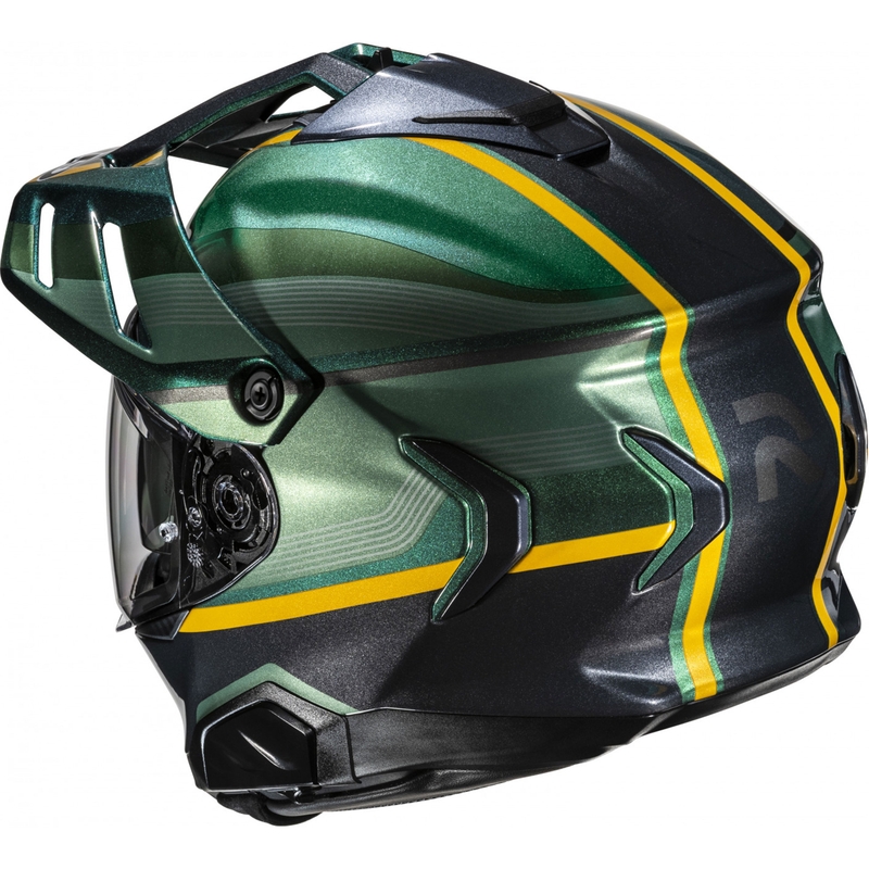 Casque moto enduro HJC RPHA 60 Arbre MC4 vert-noir-jaune