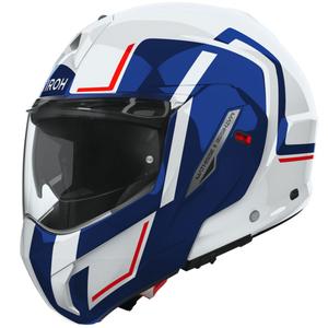 Casque moto modulable Airoh Mathisse 2 Genius bleu-rouge brillant