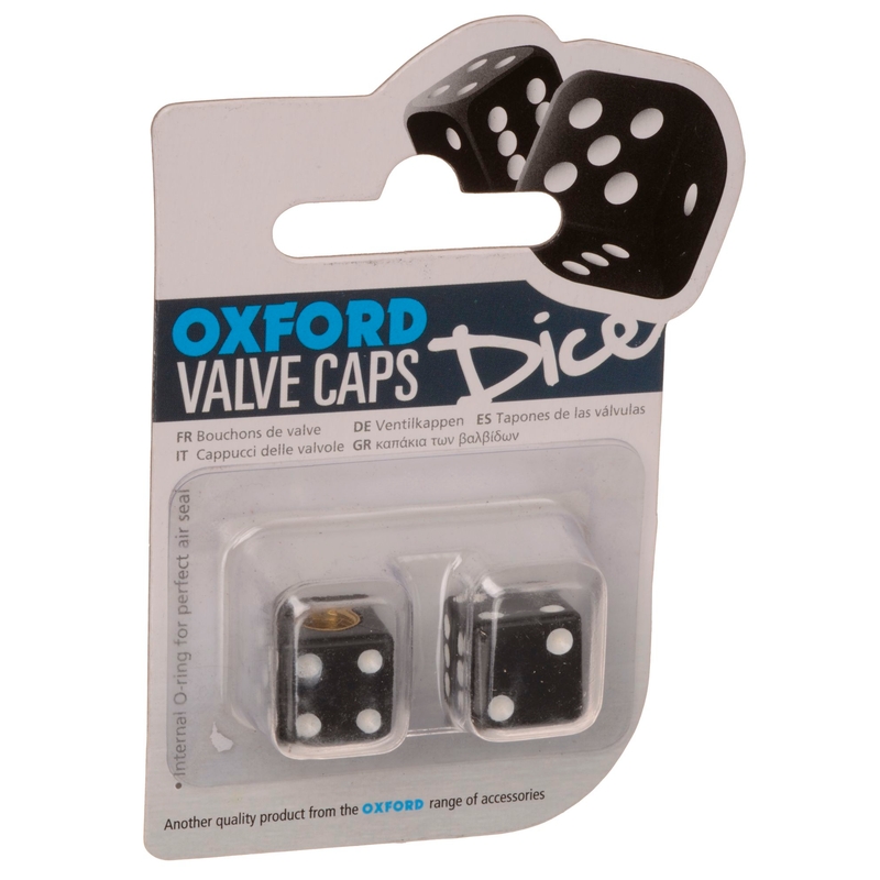 Bouchons de valve noirs Oxford Lucky Dice