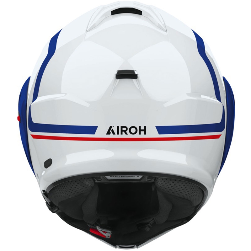 Casque moto modulable Airoh Mathisse 2 Genius bleu-rouge brillant