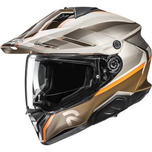 Casque moto enduro HJC RPHA 60 Arbre MC7SF marron-beige-orange