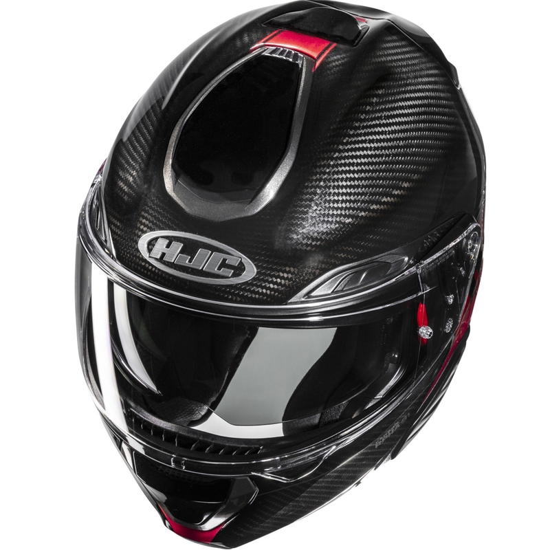 Casque moto modulable HJC RPHA 91 CARBON Elig MC1 noir-rouge