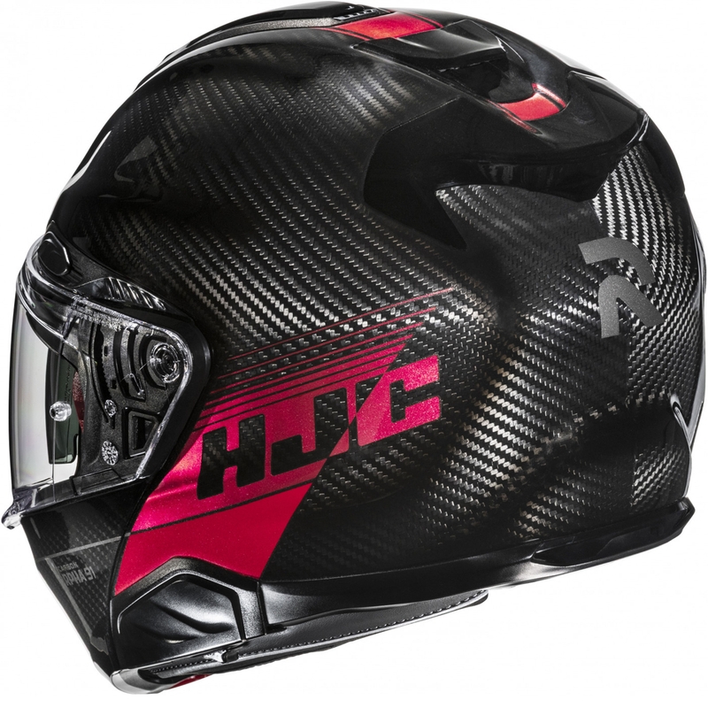 Casque moto modulable HJC RPHA 91 CARBON Elig MC1 noir-rouge