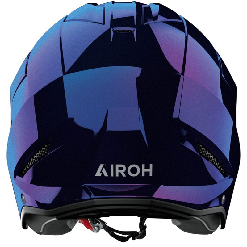 Casque moto trial Airoh Kombakt Shimmer violet-bleu brillant