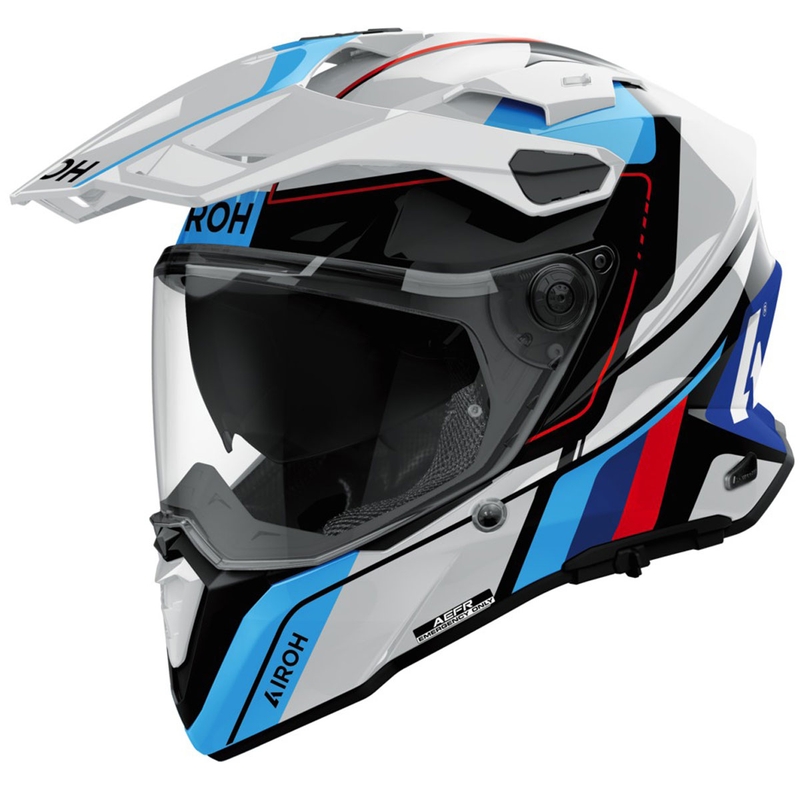 Casque enduro Airoh Commander 2 Skip blanc brillant