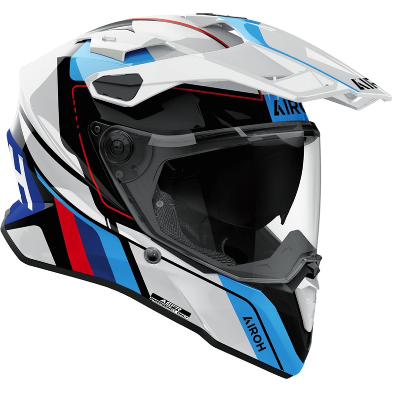 Casque enduro Airoh Commander 2 Skip blanc brillant