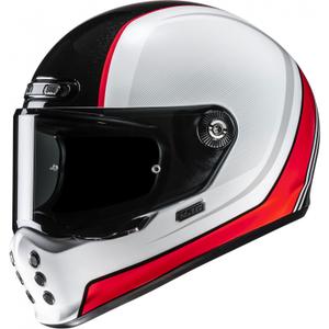 Casque moto intégral HJC V10 Hodu MC1 blanc-noir-rouge