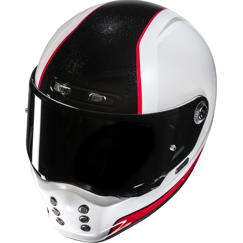 Casque moto intégral HJC V10 Hodu MC1 blanc-noir-rouge