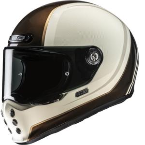 Casque moto intégral HJC V10 Hodu MC9 beige-marron