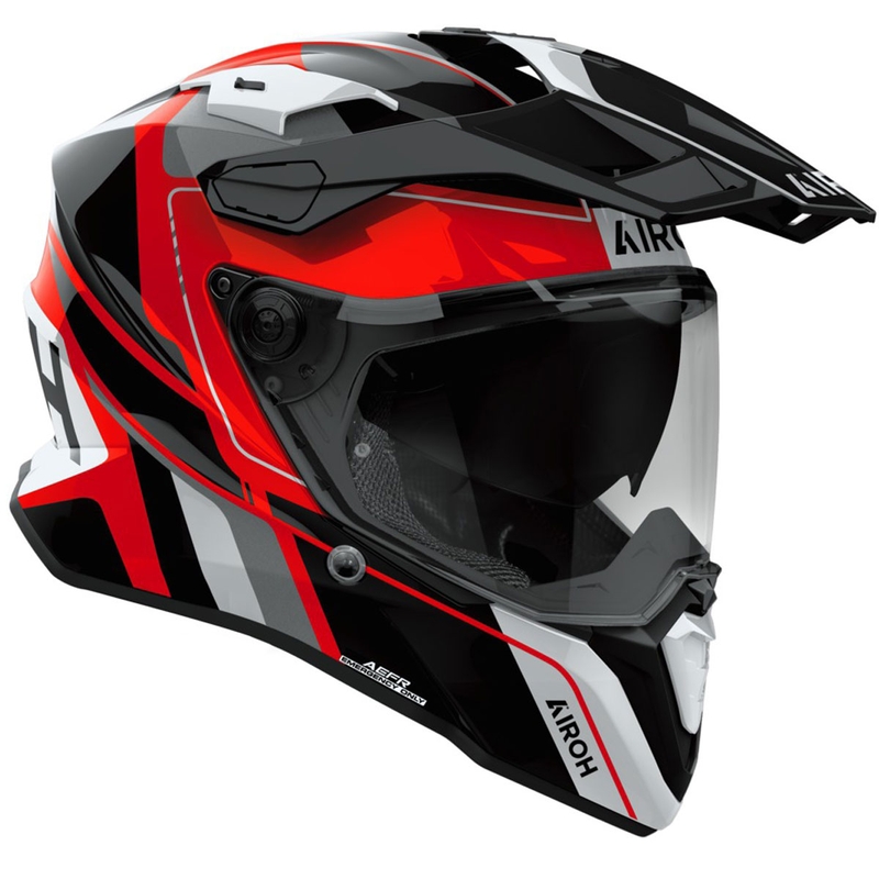Casque enduro Airoh Commander 2 Skip rouge brillant