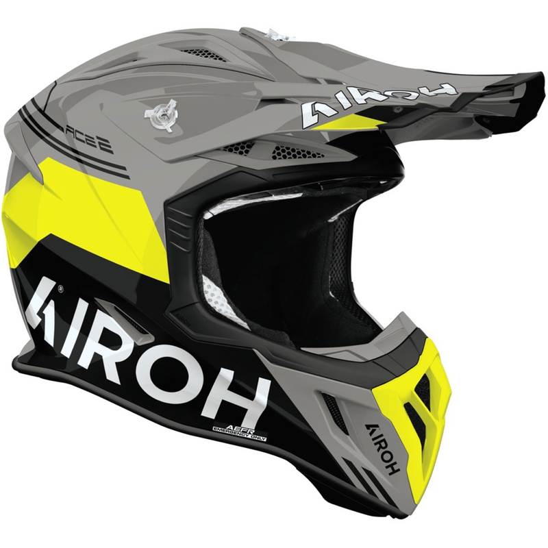 Casque de motocross Airoh Aviator ACE 2 Fury jaune brillant
