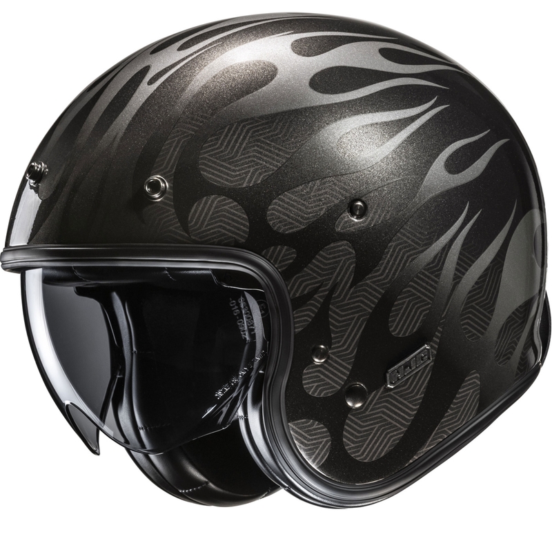 Casque moto jet HJC V31 Firo MC5 noir-gris