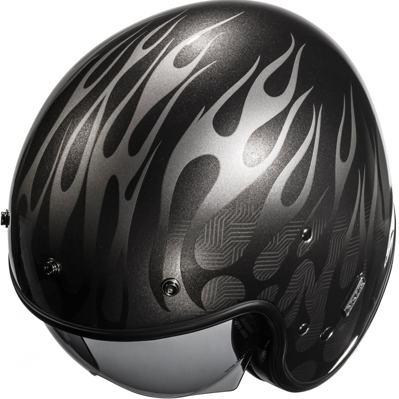 Casque moto jet HJC V31 Firo MC5 noir-gris