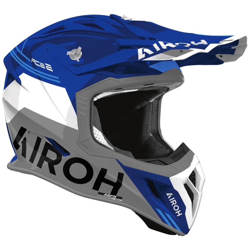 Casque de motocross Airoh Aviator ACE 2 Fury bleu brillant