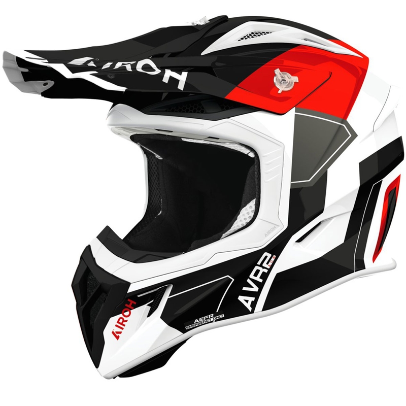Casque de motocross Airoh Aviator ACE 2 Shield rouge brillant